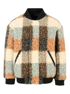 Куртка-бомбер в клетку Тедди John Richmond Junior, мультиколор