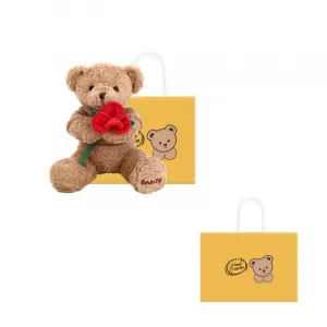 Плюшевая кукла Footprint Sweater Bear Cake с цветочным принтом, высота 45см BOWEN BEAR