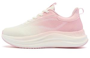 QIAODAN Кроссовки для бега Yue Run женские, низкие, цвет слоновой кости/матовый розовый