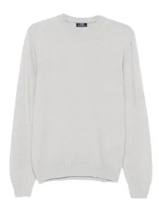 Кашемировый свитер с круглым вырезом Barba, серый