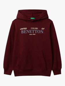 Детская худи с логотипом из хлопка Benetton, Red