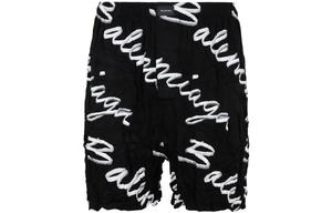 Шорты мужские Balenciaga Scribble Logo, черный