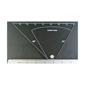 Шаблон огненной дуги Гражданской войны в США — прозрачный, Template Sets - Products for Various Gaming Systems (Litko Aerosystems)
