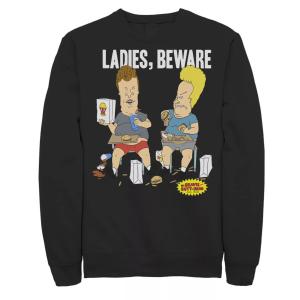 Мужской свитшот Beavis And Butt-Head Ladies Beware Gluttons Licensed Character
