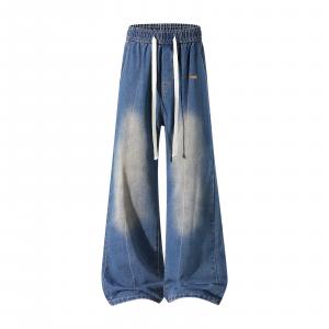 Джинсы Unisex Moderate Straight Fit WARRIOR, nostalgic синий[free diy badge]