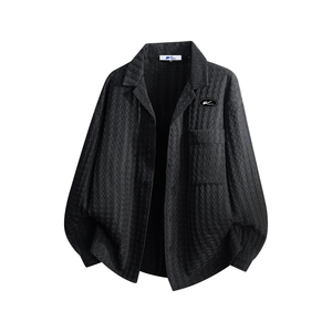 Рубашка Unisex Lapel Moderate Others WARRIOR, черный (diy badge)