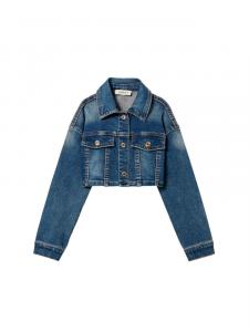 Укороченная джинсовая куртка TWINSET Kids, синий