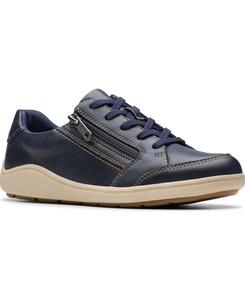 Женские кроссовки Bryianne Bayla с закругленным носком Clarks, Navy Leather
