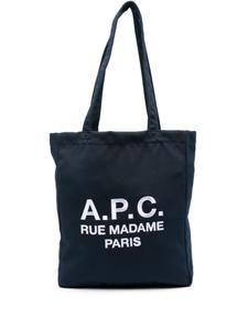 A.P.C. холщовая сумка Lou Rue, синий