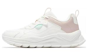 Женские противоскользящие износостойкие низкие повседневные кроссовки бело-розовые 361°