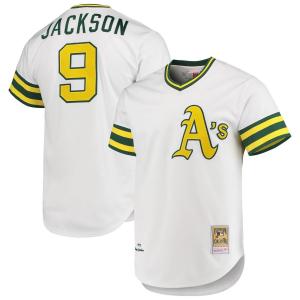 Мужское аутентичное джерси Mitchell & Ness Reggie Jackson White Oakland Athletics 1972 Cooperstown Collection