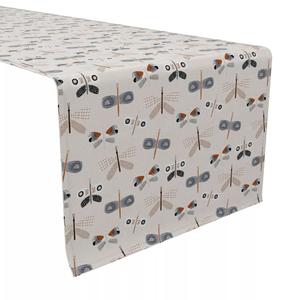 Настольная дорожка, 100 % хлопок, 16x108 дюймов, дизайн «Бабочка и мотылек».