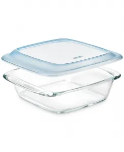 Стеклянная форма для запекания объемом 2 л (около 6,8 л) с крышкой Oxo, синий