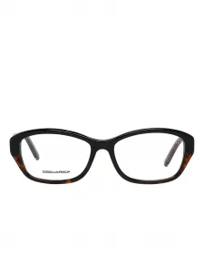 Очки с прямоугольной оправой и логотипом Dsquared2, черный