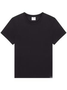 Courrèges футболка с вышитым логотипом, черный