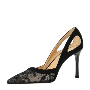 Туфли женские на высоком каблуке Li Ke, цвет BLACK 6CM HEEL HEIGHT