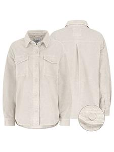 Вельветовая куртка-рубашка кремового цвета Eight2Nine