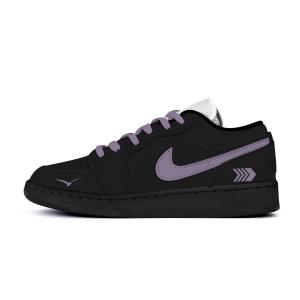 Jordan Air 1 LOW Anti Slip Wear Resistant низкие детские скейтбординг кроссовки Black для подростков