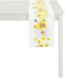 АПЭЛТ дорожка для стола "2202 SPRINGTIME, весеннее украшение, весна", (1 шт.) APELT 25х175 см, цвет weiß/gelb