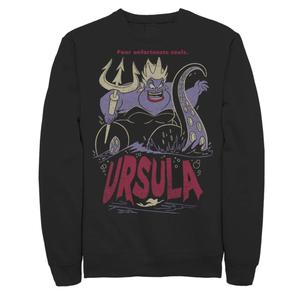 Мужской свитшот Disney The Little Mermaid Ursula Licensed Character, черный