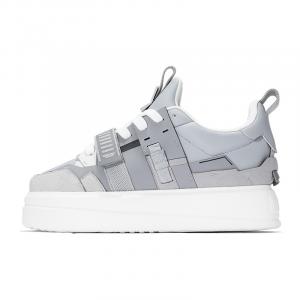 NORVINCY Низкие скейтерские кроссовки унисекс серо-белые, цвет Gray White