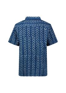 Рубашка в полоску индиго с коротким рукавом и принтом Lucky Brand