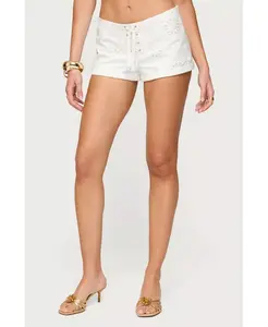 Женские шорты Trisha Tassle с люверсами Edikted, белый