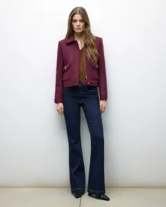 Женские джинсы клеш с пятью карманами средней посадки Tintoretto, индиго