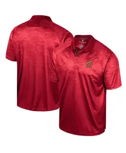 Мужская поло с регланным рукавом Maryland Terrapins в красном цвете с медовым узором Colosseum