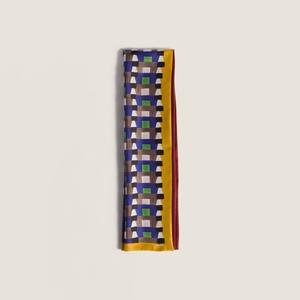 Платок из шелка с принтом MIU MIU, мультиколор