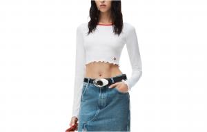 Alexander Wang Белая футболка SS24 Regular женская