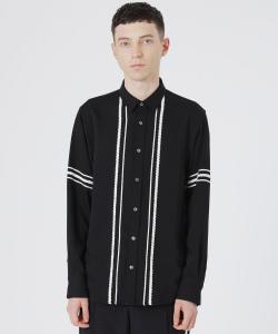 Рубашка с яркой вельветовой отделкой