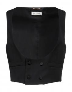 Жилет, сшитый на заказ Saint Laurent, черный