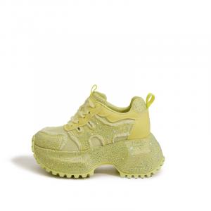 Низкие кроссовки на массивной подошве с амортизацией, противоскользящие и износостойкие Milan love song, Yellow