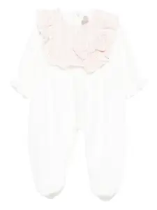 Пижама в клетку гингем с оборками La Stupenderia, белый