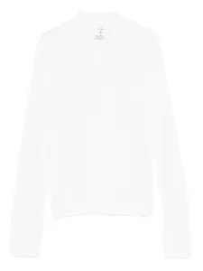 Футболка с длинными рукавами и V-образным вырезом Casablanca, белый