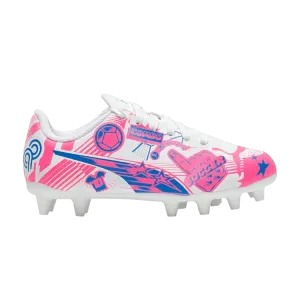 Кроссовки Christian Pulisic x Puma Ultra Legacy FG/AG Big Kid, Allover Print - Poison Pink Ultra Blue