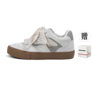 MINGKUANG Стритвир в стиле Майяра, коробка противоскользящие износостойкие низкие скейтерские унисекс - бежевый+мистери бокс, цвет Beige+Mystery Box