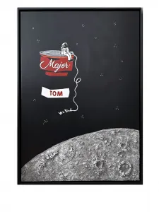 Настенный декор Monument Tin Cat (104 x 74 см) Vj’S Mind, черный