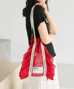 Сетчатая сумка для обуви с оборками (на заказ)