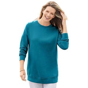 Женский флисовый свитшот больших размеров Woman Within, цвет Deep Teal
