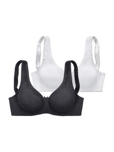 бюстгальтер-минимайзер белого и черного цветов nuance