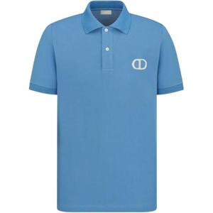 DIOR Футболка-поло SS25 мужская синяя