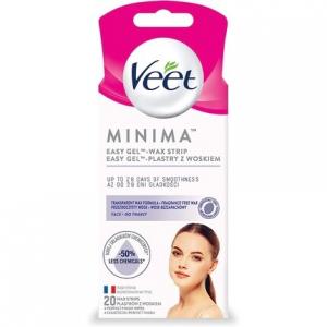 Восковые полоски Minima Easy-Gel для лица, Veet
