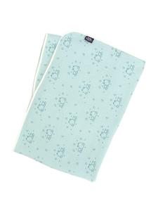 Детское одеяло муслиновое с изображением сонного медведя светло-бирюзового цвета Sterntaler