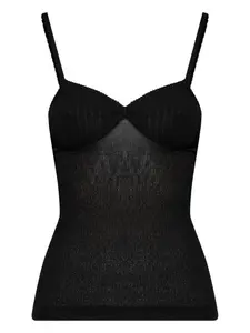 Трикотажная майка в рубчик Victoria Beckham, черный