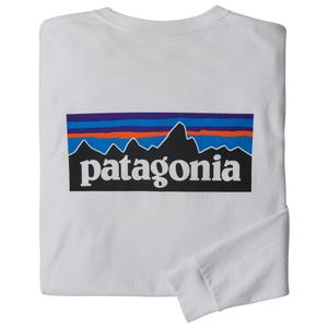Лонгслив Patagonia L/S P 6 Logo Responsibili Tee, белый