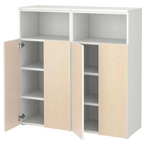 Комбинация для хранения SMÅSTAD/PLATSA IKEA, 120x42x123 см, цвет white/birch with
