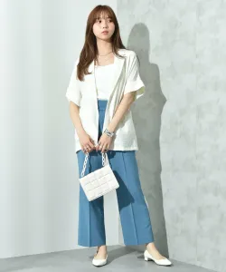 N/R Slab Cross Short Sleeve Tailed Jacket