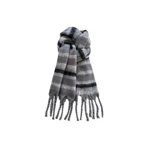 FREE RABBITⅡ Мохеровый вязаный шарф унисекс, Gray